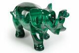 Polished Banded Malachite Elephant Carving - DR Congo #349278-1